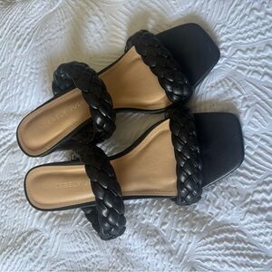 Sincerly Jules Black Braided Women's Sandals